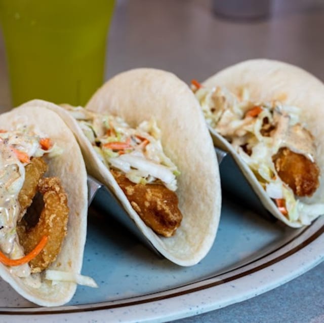 Fish or Shrimp Tacos.